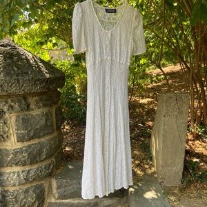 1980s cottagecore lace angel dress